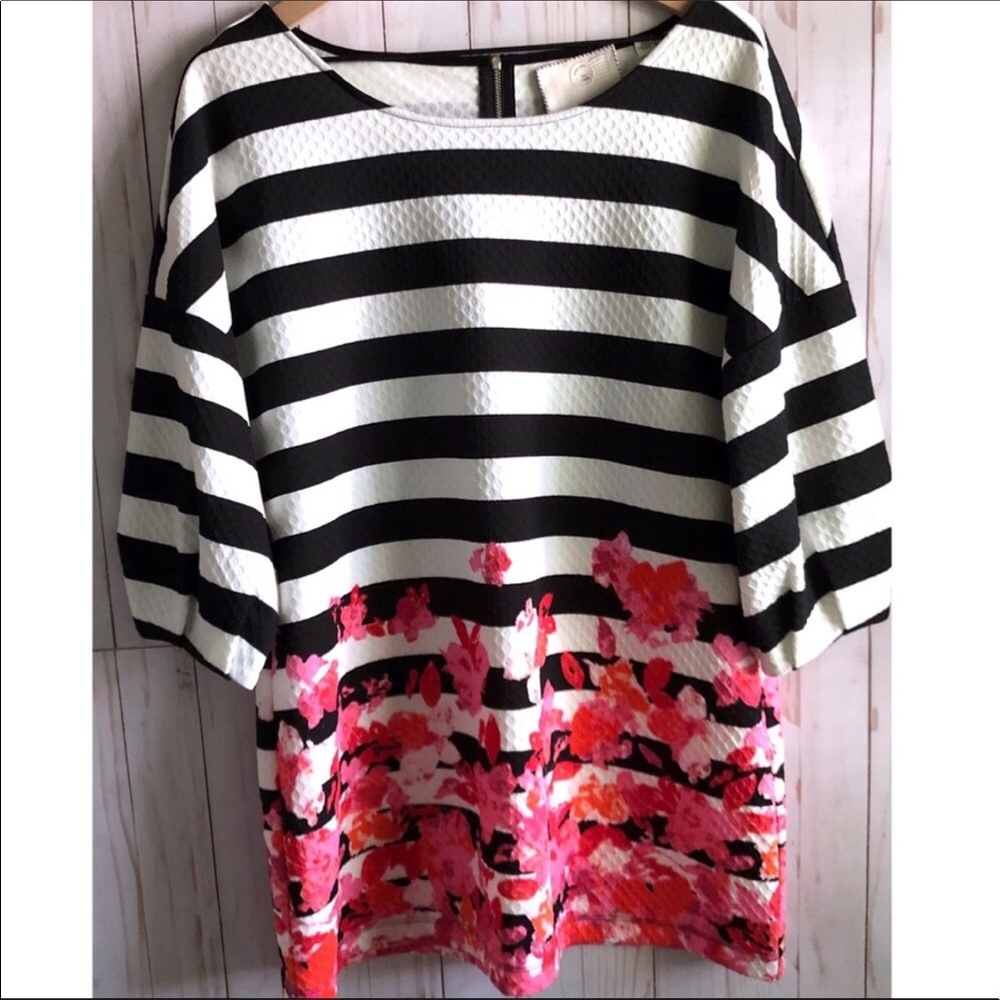 Anthropologie Postmark Floral Tunic Blouse